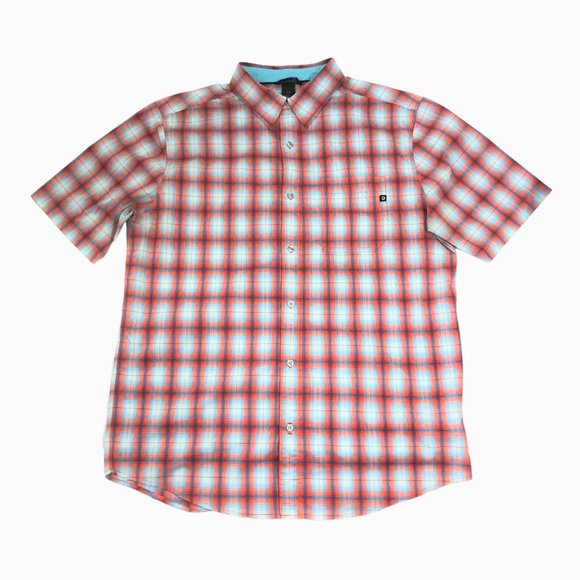 Marmot Other - Marmot Orange Blue Plaid Short Sleeve Shirt L